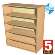 5 Shelf Bookcase - 600mm wide