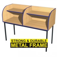 Double Metal Framed Study Carrel