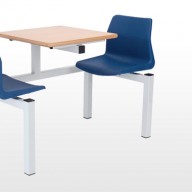 2 Seater Fast Food Unit Our comprehensive range of fastfood seating units provide both a functional and robust solution for canteen areas.2 Seater Fast Food UnitOur comprehensive range of fastfood seating units provide both a functional and robust solution for canteen areas.• 4 styles of seat option.• All frames are fully welded from 50mm sq tube for durability. • All tops are 25mm MDF with a wipeable laminate top.  • Floor fixing brackets are available. • Fabric or wipeable vinyls are available. • Seat Pads are available for P1 and P5 seats.