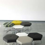 pollen-stool-and-low-table-wire-base-buttoned-and-plain-upholstery-copy