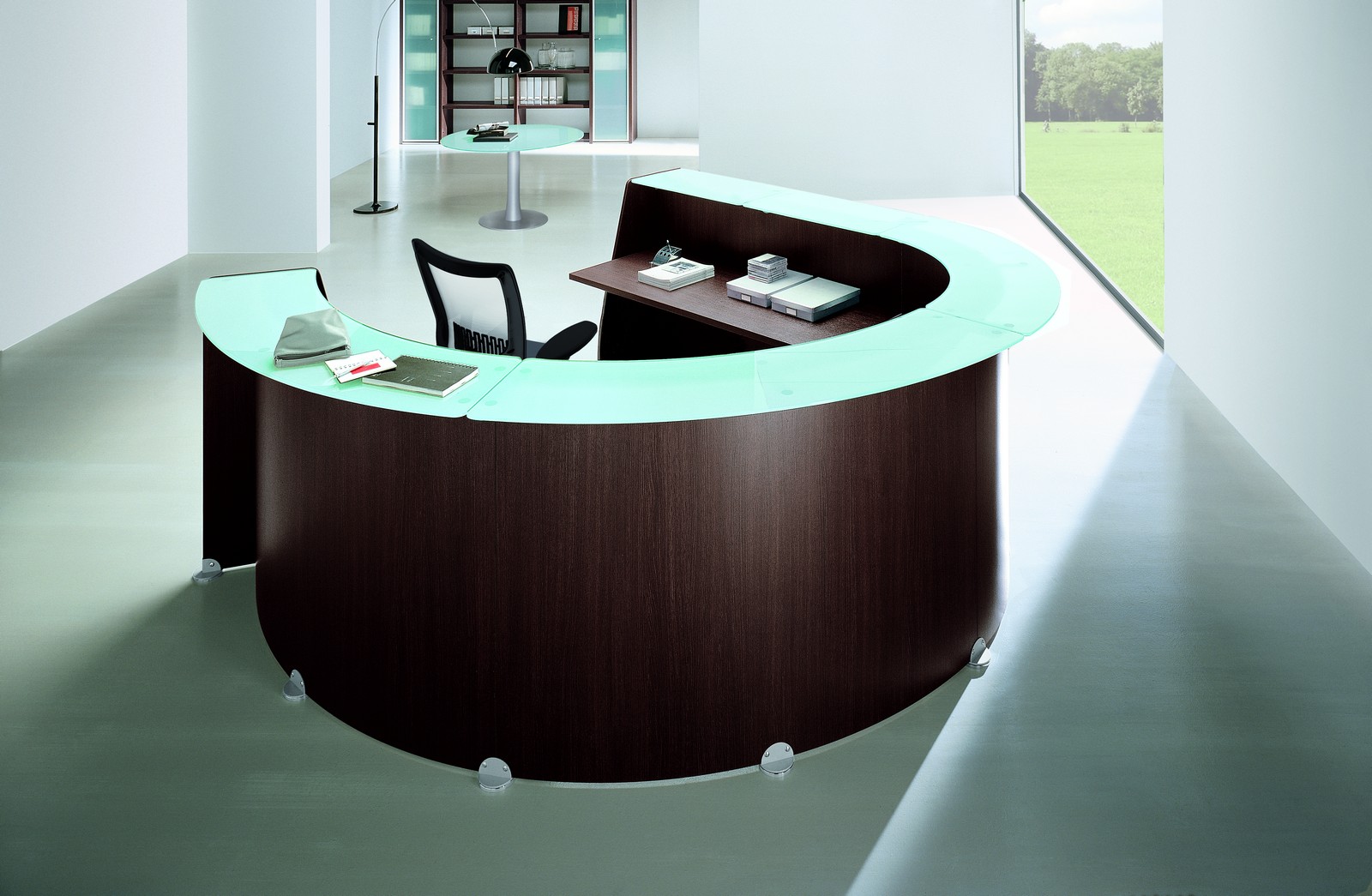 Glass Reception Desk | Richardsons Office Furniture and Supplies