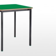 Square Classroom Table

The UK’s first choice for classroom tables, available in a wide choice of shapes and colours.

•  Strong, multipurpose tables available in 6 European Standard sizes

•  FIRA tested to EN1729 Part 2 for strength.
 
•  8 top colours with 3 edge­ styles available.
 
•  Black frames are supplied as standard, other RAL colours are available.
 
•  Tray runners are available on rectangular and square tables with fully welded frames on sizemarks 4, 5 and 6 only.
 
•  Fully welded non-stacking frames are supplied as standard, crush bent nesting frames can be supplied for all tables