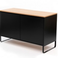 black-sideboard-side-on-wooden-view