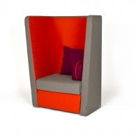 busby-chair-left-arm-orange-and-grey-fabric-side-view-2
