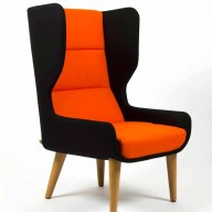 hush-black-and-orange-with-wood-legs-side-view-low