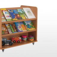 Double Sided Book Trolley 
A perfect storage unit solution when space is limited, these mobile units offer extensive storage for books on either side.

• Manufactured from 18mm MFC with rounded corners for extra safety within the classroom.

• All units supplied with locking castors.
 
• Dimensions - 960w x 640d x 840h
 
The panels within these Library Units can be individually coloured.  Please call us for colours and options.