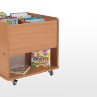 Kinder Box 
A perfect storage unit solution when space is limited, these mobile units offer extensive storage for books on either side.

• Manufactured from 18mm MFC with rounded corners for extra safety within the classroom.

• All units supplied with locking castors.
 
• Dimensions - 640w x 640d x 610h
 
The panels within these Library Units can be individually coloured.  Please call us for colours and options.