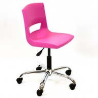 PosturaPlus Task Chair Chrome Casters - Pink Candy-Display
