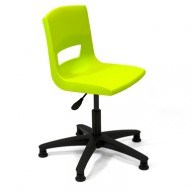 PosturaPlus Task Chair Poly Glides - Lime Zest-Display